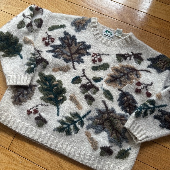 REI Sweaters - Vintage REI Hand Knit Wool Nature Sweater